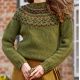 Harley Damen Pulli - Chunky Fairisle Yoke Pulli